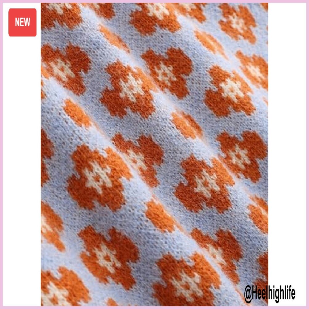 Cropped Sweater Vest Geometric Pattern High Stret… - image 6